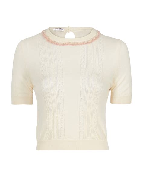 miu miu white top|miu miou tops.